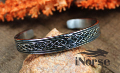 Mjolnir Viking Bracelet - Steel | Norse Jewelry | Viking Armring | Nordic Wristband | Viking Torc | Norse Bangle | Celtic Cuff | Viking Jewelry