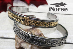 Mjolnir Viking Bracelet - Steel | Norse Jewelry | Viking Armring | Nordic Wristband | Viking Torc | Norse Bangle | Celtic Cuff | Viking Jewelry