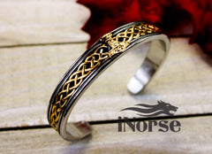 Mjolnir Viking Bracelet - Steel | Norse Jewelry | Viking Armring | Nordic Wristband | Viking Torc | Norse Bangle | Celtic Cuff | Viking Jewelry