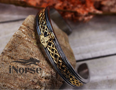 Mjolnir Viking Bracelet - Steel | Norse Jewelry | Viking Armring | Nordic Wristband | Viking Torc | Norse Bangle | Celtic Cuff | Viking Jewelry