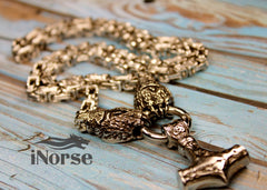 Bear Paw Viking Necklace | Norse Jewelry | Berserker Necklace | Mjolnir Pendant | Valknut | Norse Necklace | Nordic Amulet | Viking Jewelry