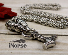 Berserker Mjolnir Viking Necklace | Norse Jewelry | Norse Necklace |Thor Pendant | Viking Bear | Odin Necklace|  | Viking Jewelry