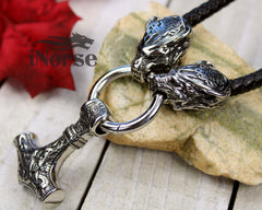 Berserker Viking Necklace | Mjolnir Pendant | Viking Bear Necklace | Norse Jewelry | Odin Necklace | Nordic Pendant | Viking Jewelry