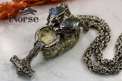 Berserker Viking Necklace | Mjolnir Pendant | Norse Jewelry | Nordic Bear Necklace | Odin Jewelry | Norse Necklace | Celtic | Viking Jewelry