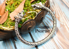 Nidhogg Dragon Viking Armring | Norse Jewelry | Viking Bracelet | Norse Torc | Dragon Wristband | Viking Bangle Bracelet | Viking Jewelry