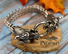 Nidhogg Dragon Bracelet | Norse Jewelry | Viking Bracelet | Nordic Torque | Viking Bangle | Norse Wristband | Gothic Dragon | Viking Jewelry