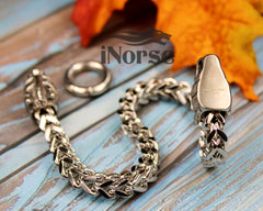 Dragons Viking Bracelet | Norse Jewelry | Viking Armring | Nordic Wristband | Nidhogg Dragon | Norse Jewelry | Dragon Chain | Viking Jewelry