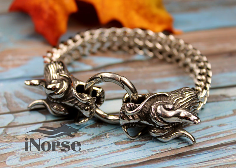 Nidhogg Dragon Bracelet | Norse Jewelry | Viking Bracelet | Nordic Torque | Viking Bangle | Norse Wristband | Gothic Dragon | Viking Jewelry