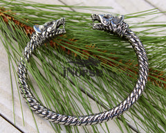 Nidhogg Dragon Viking Armring | Norse Jewelry | Viking Bracelet | Norse Torc | Dragon Wristband | Viking Bangle Bracelet | Viking Jewelry