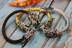 Dragon Viking Bracelet | Norse Armring | Nordic Torc | Norse Jewelry | Gothic Bracelet | Viking Wristband | Norse Bracelet | Viking Jewelry