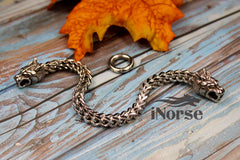 Dragons Viking Bracelet | Norse Jewelry | Viking Armring | Nordic Wristband | Nidhogg Dragon | Norse Jewelry | Dragon Chain | Viking Jewelry