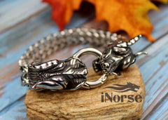 Nidhogg Dragon Bracelet | Norse Jewelry | Viking Bracelet | Nordic Torque | Viking Bangle | Norse Wristband | Gothic Dragon | Viking Jewelry