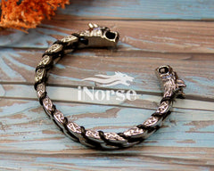 Dragon Viking Bracelet | Norse Jewelry | Viking Bangle | Norse Leather Torc | Viking Arm Ring | Nordic Nidhogg | Gothic | Viking Jewelry