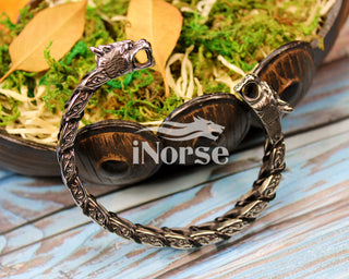 Dragon Viking Bracelet | Norse Jewelry | Viking Bangle |...