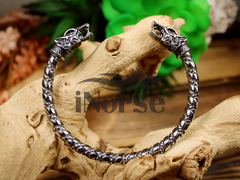 Fenrir Wolf Viking Bracelet | Norse Armring | Odin Wolf Torque | Viking Bangle | Norse Jewelry | Nordic Armring | Viking Jewelry