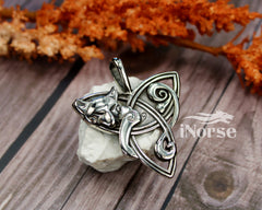 Freya Viking Necklace | Norse Jewelry | Freyja Necklace | Viking Pendant | Freya Cats Pendant | Norse Goddess | Celtic Knot | Viking Jewelry