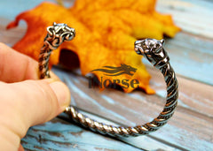 Freya Viking Bracelet | Norse Jewelry | Freyja Cats Armring | Freya Oath Ring | Viking Torc | Norse Armring | Viking Jewelry