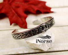 Mjolnir Runes Bracelet | Norse Jewelry | Viking Bracelet | Mjolnir Armring | Thor Torque | Norse Armband | Viking Torc | Norse Bangle | Celtic Cuff | Viking Jewelry