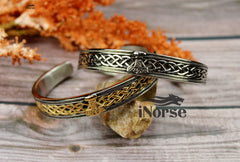 Mjolnir Viking Bracelet - Steel | Norse Jewelry | Viking Armring | Nordic Wristband | Viking Torc | Norse Bangle | Celtic Cuff | Viking Jewelry