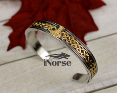 Mjolnir Viking Bracelet - Steel | Norse Jewelry | Viking Armring | Nordic Wristband | Viking Torc | Norse Bangle | Celtic Cuff | Viking Jewelry