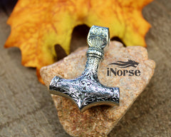 Mjolnir Viking Necklace | Norse Jewelry | Viking Pendant | Thor Necklace | Norse Pendant | Hammer Of Thor | Nordic Talisman | Viking Jewelry