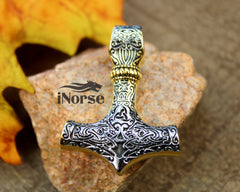 Thor's Hammer Viking Necklace | Mjolnir Pendant | Norse Jewelry | Viking Pendant | Nordic Talisman | Norse Necklace | Viking Jewelry