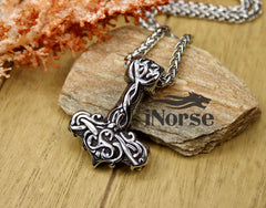 Thor's Hammer Viking Necklace | Celtic Design | Norse Jewelry | Mjolnir Necklace | Viking Pendant | Thor Necklace | Norse Necklace | Viking Jewelry