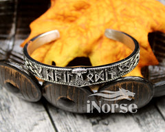 Mjolnir Runes Bracelet | Norse Jewelry | Viking Bracelet | Mjolnir Armring | Thor Torque | Norse Armband | Viking Torc | Norse Bangle | Celtic Cuff | Viking Jewelry