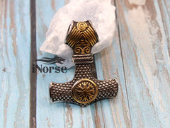 Mjolnir Viking Necklace | Norse Pendant | Helm Of Awe Necklace | Viking Pendant | Norse Jewelry | Thor's Hammer Necklace | Viking Jewelry