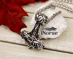 Thor's Hammer Viking Necklace | Celtic Design | Norse Jewelry | Mjolnir Necklace | Viking Pendant | Thor Necklace | Norse Necklace | Viking Jewelry