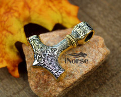 Thor's Hammer Viking Necklace | Mjolnir Pendant | Norse Jewelry | Viking Pendant | Nordic Talisman | Norse Necklace | Viking Jewelry