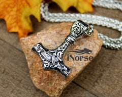 Mjolnir Viking Necklace | Norse Jewelry | Thor Necklace | Mjolnir Pendant | Norse Necklace | Viking Pendant | Thor's Hammer | Viking Jewelry