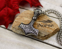 Mjolnir Viking Necklace | Berserker Pendant | Norse Jewelry | Thor's Hammer Pendant | Norse Necklace | Viking Hammer Pendant | Viking Jewelry