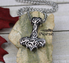 Thor's Hammer Viking Necklace | Celtic Design | Norse Jewelry | Mjolnir Necklace | Viking Pendant | Thor Necklace | Norse Necklace | Viking Jewelry