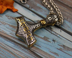 Mjolnir Viking Necklace | Berserker Pendant | Norse Jewelry | Thor's Hammer Pendant | Norse Necklace | Viking Hammer Pendant | Viking Jewelry