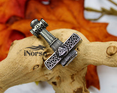 Thor's Hammer Viking Necklace | Mjolnir Pendant | Valknut Necklace | Norse Jewelry | Viking Pendant | Norse Necklace | Valknut Pendant | Gothic | Viking Jewelry