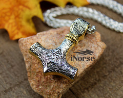 Thor's Hammer Viking Necklace | Mjolnir Pendant | Norse Jewelry | Viking Pendant | Nordic Talisman | Norse Necklace | Viking Jewelry