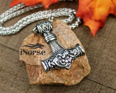 Mjolnir Viking Necklace | Norse Jewelry | Viking Pendant | Thor's Hammer Amulet | Norse Pendant | Nordic Necklace | Mjolnir Pendant | Viking Jewelry