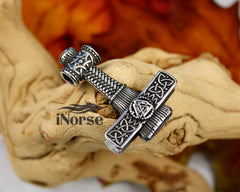 Thor's Hammer Viking Necklace | Mjolnir Pendant | Valknut Necklace | Norse Jewelry | Viking Pendant | Norse Necklace | Valknut Pendant | Gothic | Viking Jewelry