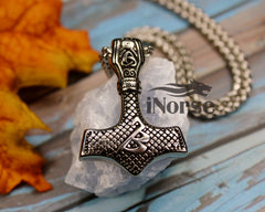 Mjolnir Viking Necklace | Berserker Pendant | Norse Jewelry | Thor's Hammer Pendant | Norse Necklace | Viking Hammer Pendant | Viking Jewelry