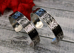 Odin's Ravens Viking Bangle | Norse Bracelet | Nordic Arm Ring | Celtic Wristband | Celtic Knot | Norse Magnetic Bracelet | Viking Jewelry