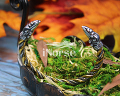 Ravens Of Odin Viking Bracelet | Norse Jewelry | Raven Torque | Ragnar Armring | Hugin & Munin Bracelet | Norse Armband | Viking Jewelry