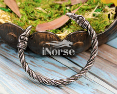 Odin's Ravens Viking Bracelet | Norse Torc | Viking Arm Ring | Odin Oath Ring | Viking Bangle | Nordic Cuff | Norse Jewelry | Viking Jewelry