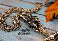 Ravens Of Odin Viking Necklace | Norse Jewelry | Mjolnir Pendant | Thor's Hammer | Hugin & Munin Necklace| Norse Pendant | Viking Jewelry