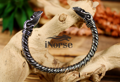 Ravens Viking Bracelet | Odin Oath Ring | Norse Jewelry | Viking Arm Ring | Nordic Torc | Nordic Wristband | Raven Bangle | Viking Jewelry