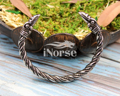 Odin's Ravens Viking Bracelet | Norse Torc | Viking Arm Ring | Odin Oath Ring | Viking Bangle | Nordic Cuff | Norse Jewelry | Viking Jewelry