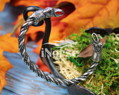 Hugin & Munin Viking Bracelet | Norse Jewelry | Odin's Ravens Torque | Ragnar Armring | Hugin & Munin Bangle | Norse Armband | Viking Jewelry