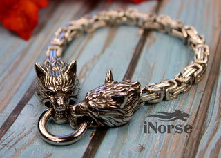 Wolves of Odin Viking Bracelet | Norse Jewelry | Geri...