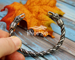 Hugin & Munin Viking Bracelet | Norse Jewelry | Odin's Ravens Torque | Ragnar Armring | Hugin & Munin Bangle | Norse Armband | Viking Jewelry