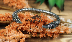 Ravens Viking Bracelet | Odin Oath Ring | Norse Jewelry | Viking Arm Ring | Nordic Torc | Nordic Wristband | Raven Bangle | Viking Jewelry